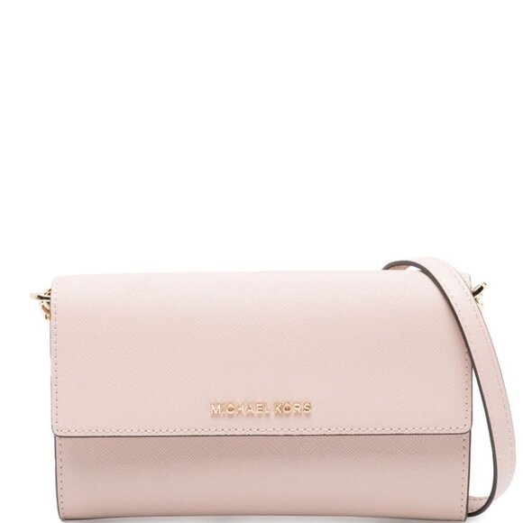 MICHAEL KORS BLUSH PINK WALLET CROSSBODY BAG PURSE - Picture 1 of 10